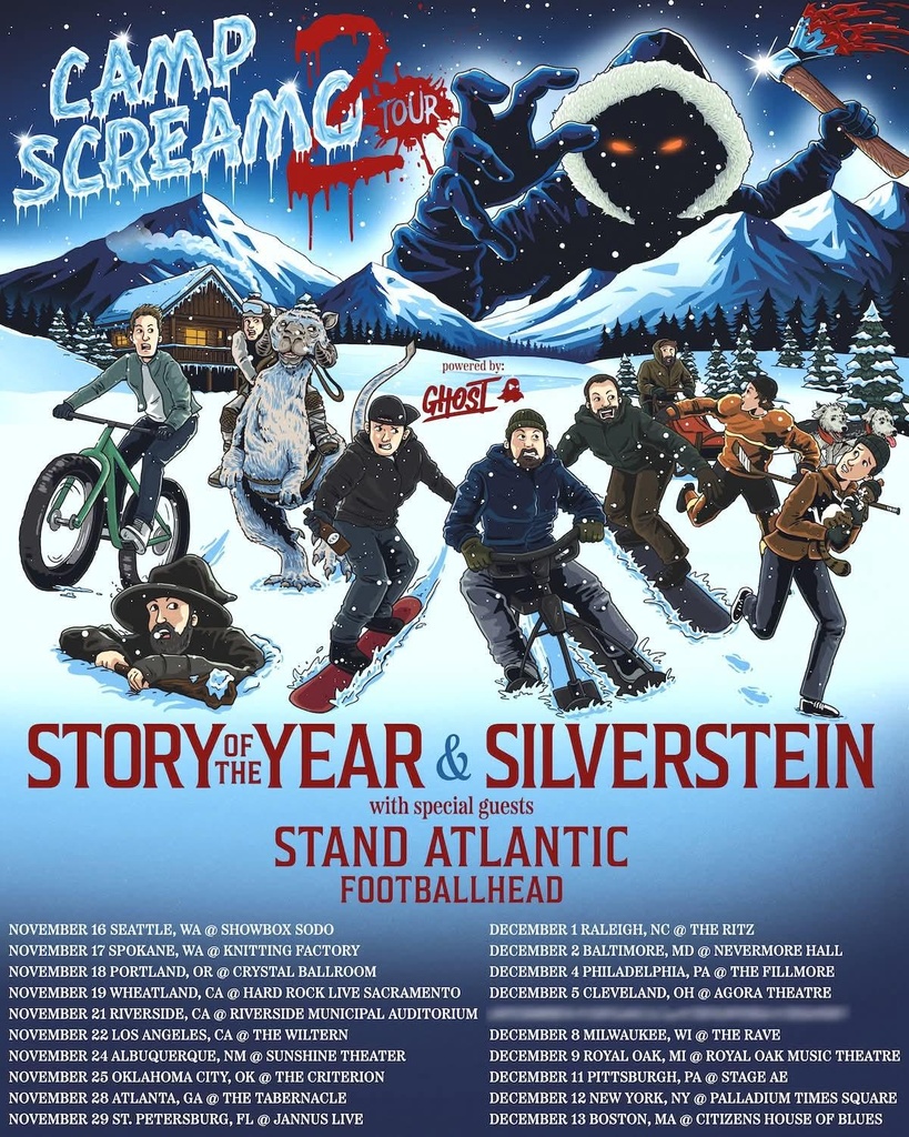 STORY OF THE YEAR & SILVERSTEIN CAMP SCREAMO 2 TOUR US 2026 SETLIST PLAYLIST