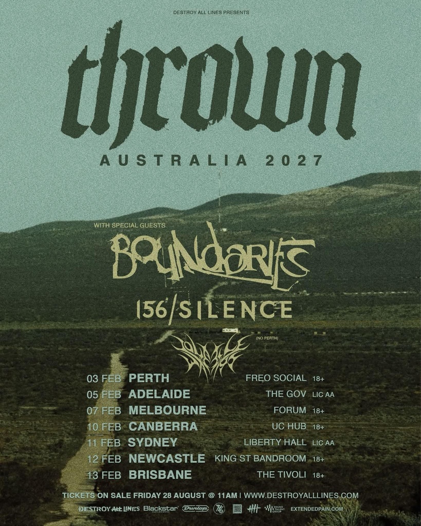 THROWN BOUNDARIES 156/SILENCE AUSTRALIA 2027 SETLIST PLAYLIST
