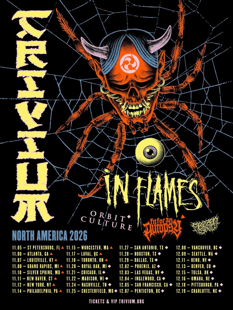 TRIVIUM NORTH AMERICA 2026 TOUR SETLIST PLAYLIST