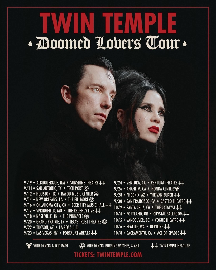 TWIN TEMPLE DOOMED LOVERS TOUR US 2026 SETLIST PLAYLIST