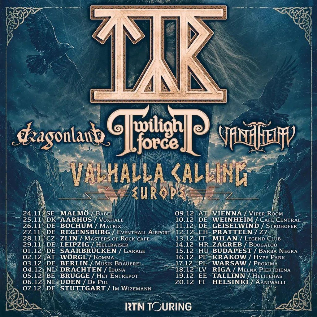 TYR VALHALLA CALLING EUROPE 2026 SETLIST PLAYLIST