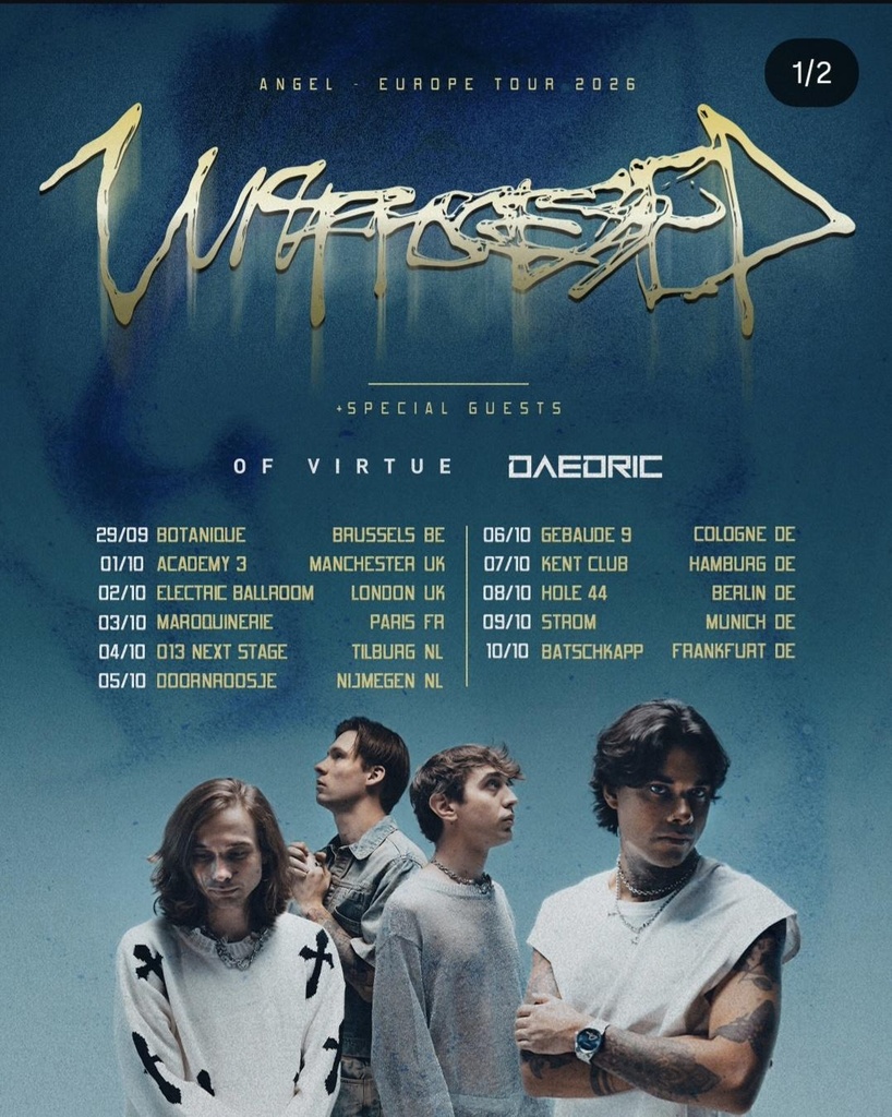 UNPROCESSED ANGEL - EUROPE TOUR 2026 SETLIST PLAYLIST