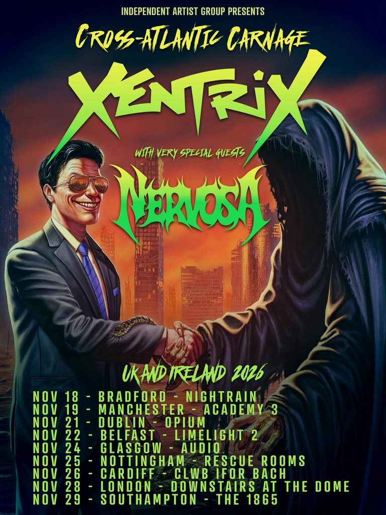 XENTRIX CROSS-ATLANTIC CARNAGE UK AND IRELAND 2026 SETLIST PLAYLIST