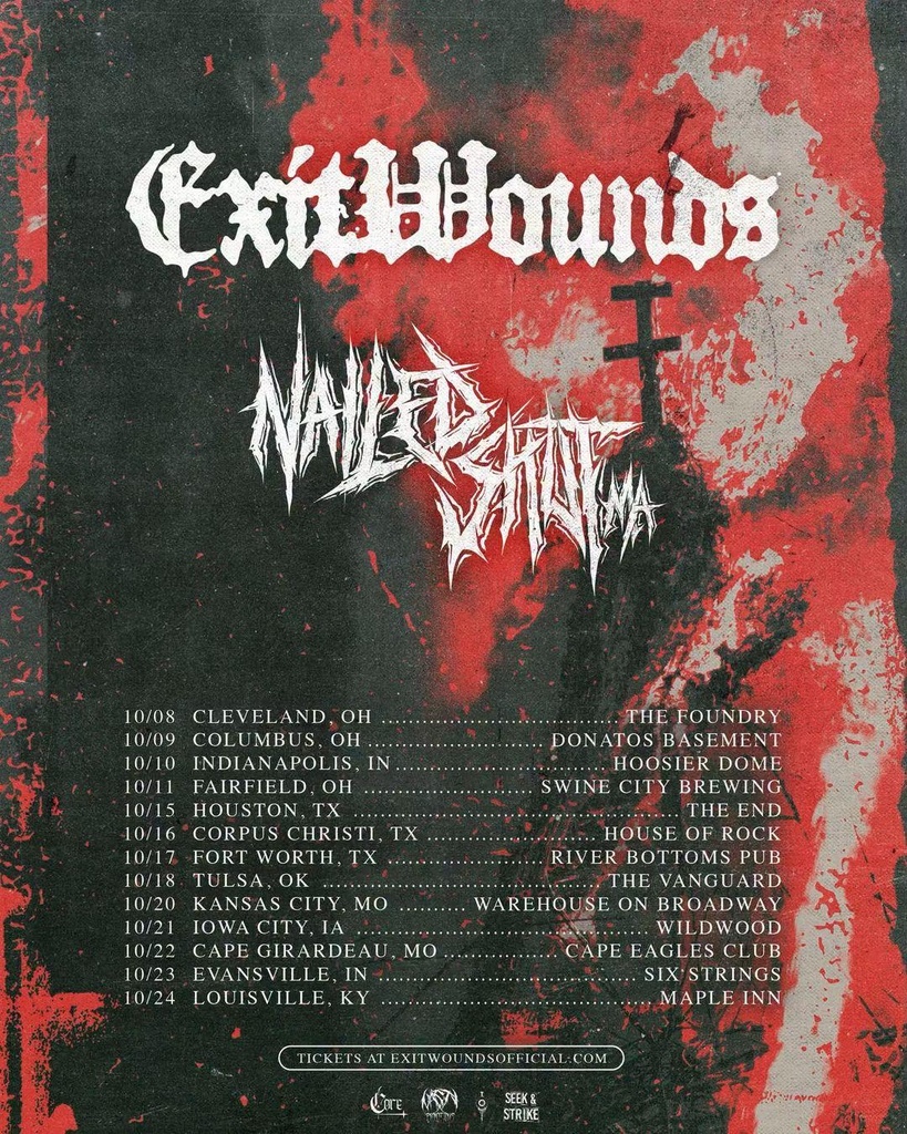 EXIT WOUNDS & NAILED SHUT US 2026 TOUR SETLIST PLAYLIST