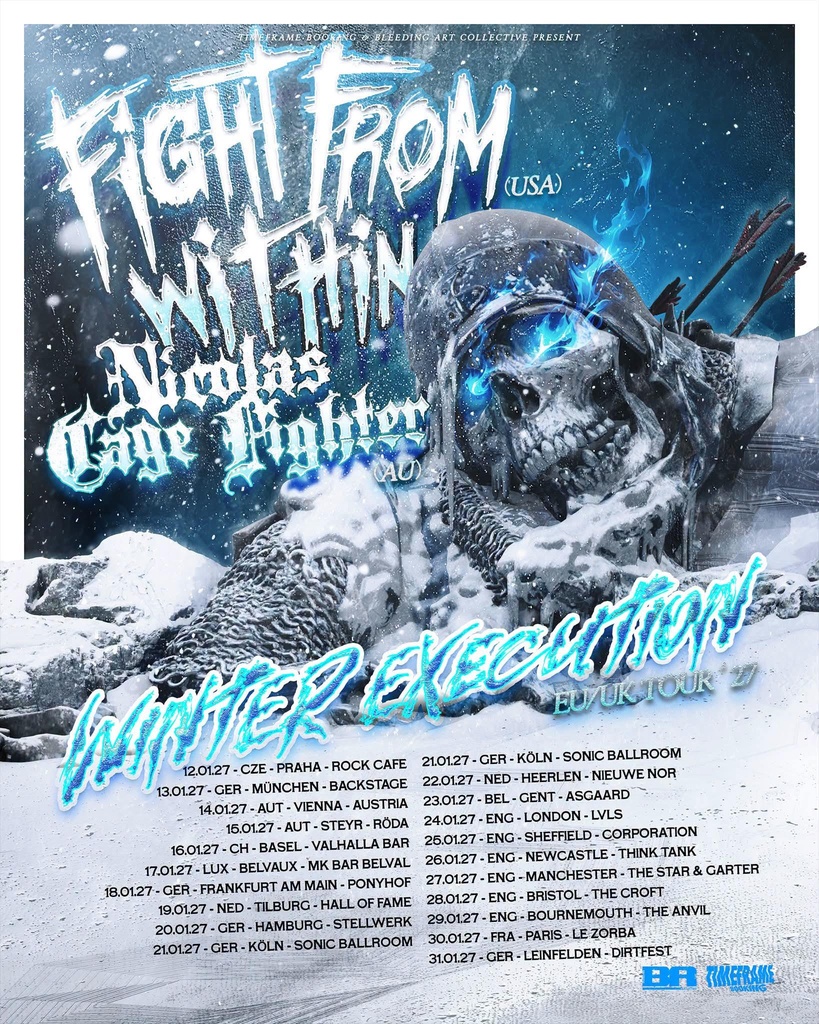 FIGHT FROM WITHIN WINTER EXECUTION EU/UK 2027 SETLIST PLAYLIST