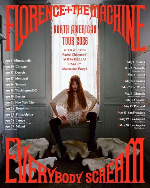 FLORENCE + The Machine Everybody Scream N. American Tour 2026 Setlist Playlist