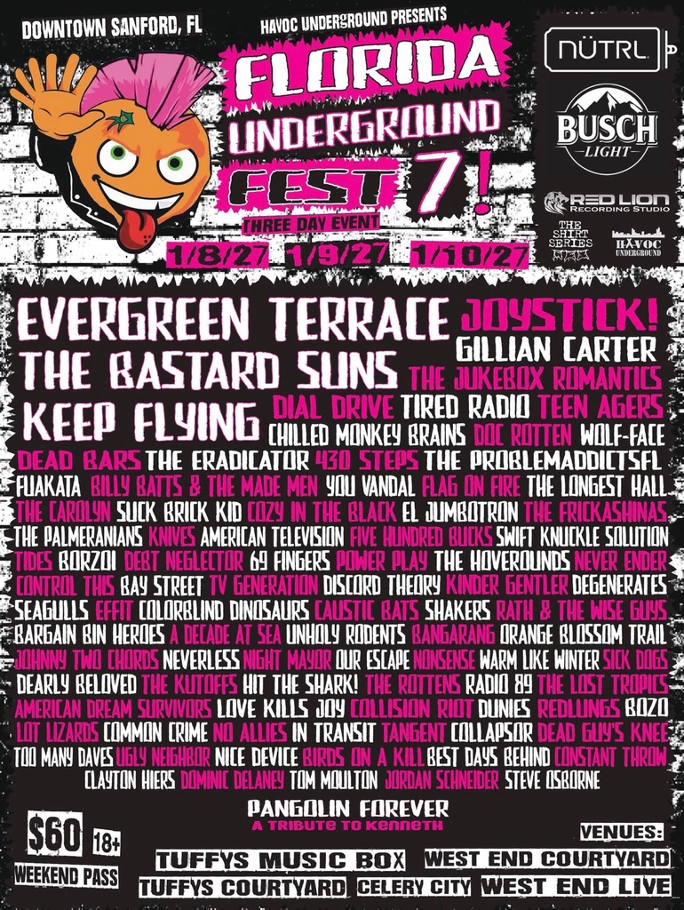 FLORIDA UNDERGROUND FEST 7 2027 COMPLETE SETLIST PLAYLIST