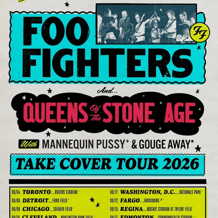 FOO FIGHTERS TAKE COVER TOUR N. AMERICA 2026 SETLIST PLAYLIST