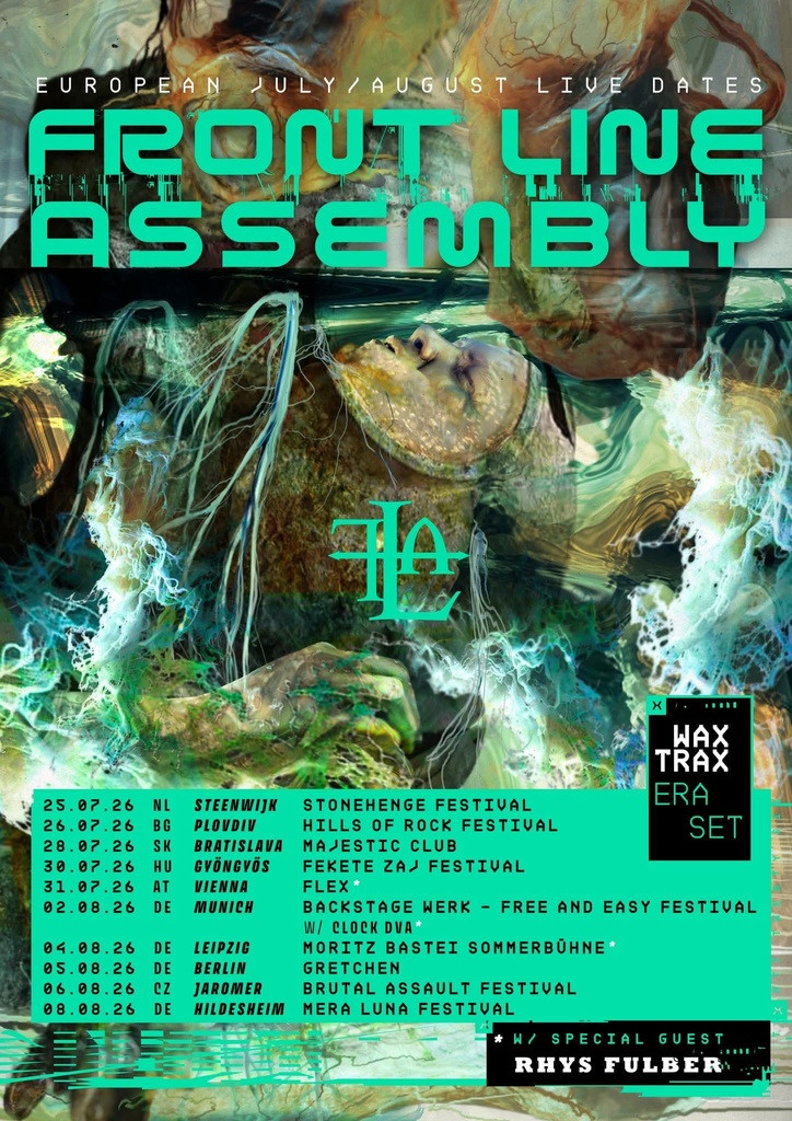 FRONT LINE ASSEMBLY EUROPEAN JULY/AUGUST LIVE DATES 2026 Setlist Playlist