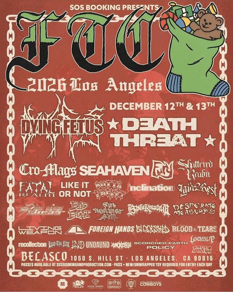 FTC 2026 LOS ANGELES AT BELASCO DEC. 12TH & 13TH SETLIST PLAYLIST
