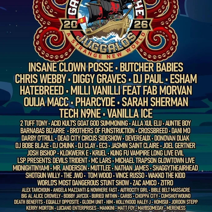 GATHERING OF THE JUGGALOS 2026 COMPLETE SETLIST PLAYLIST