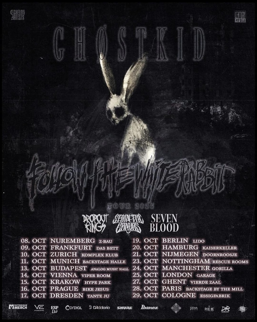 GHOSTKID FOLLOW THE WHITE RABBIT Europe 2026 Setlist Playlist