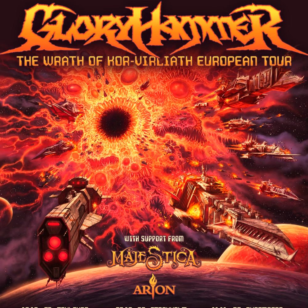 GLORYHAMMER THE WRATH OF KOR-VIRLIATH EUROPEAN TOUR 2026 SETLIST PLAYLIST