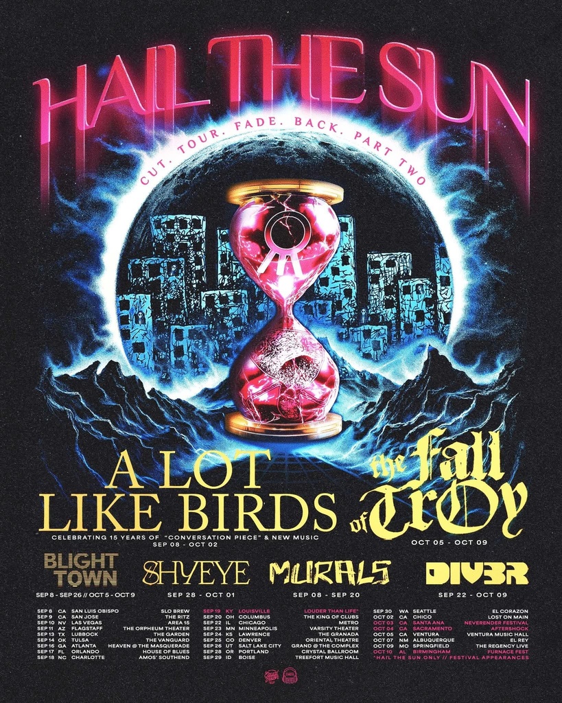 HAIL THE SUN CUT. TOUR. FADE. BACK. PART TWO US 2026 Setlist Playlist