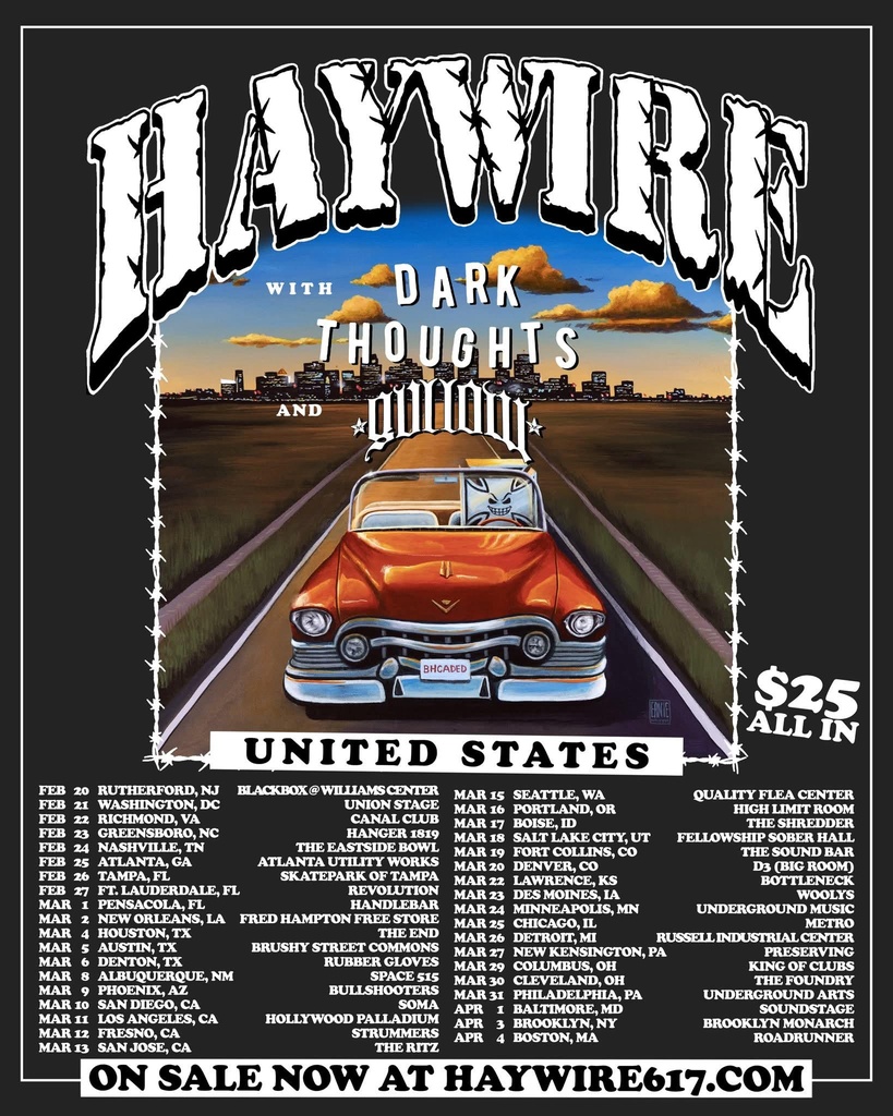 HAYWIRE UNITED STATES 2027 SETLIST PLAYLIST