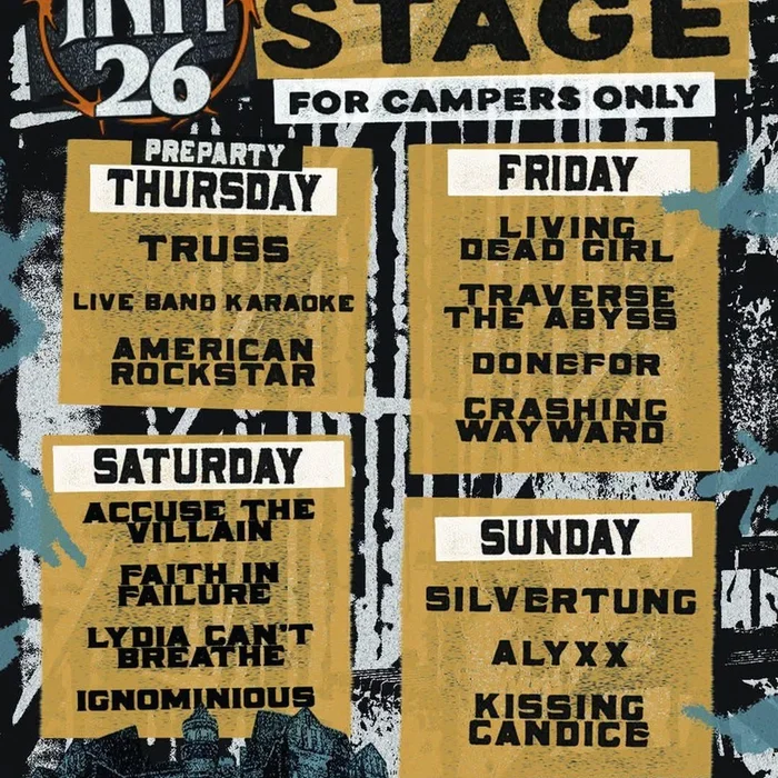 INK 26 CAMPGROUND STAGE US 2026 SETLIST PLAYLIST