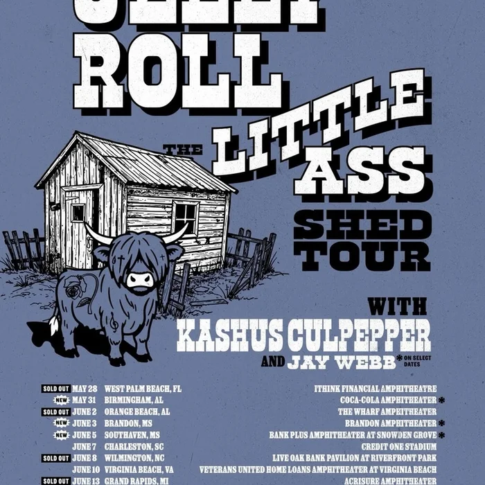 JELLY ROLL THE LITTLE ASS SHED TOUR US 2026 SETLIST PLAYLIST
