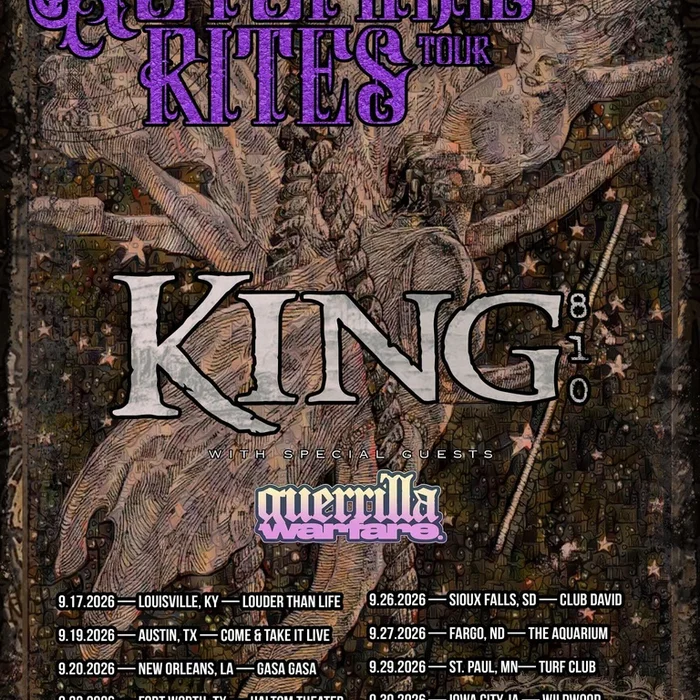 KING 810 THE AUTUMNAL RITES TOUR US 2026 SETLIST PLAYLIST