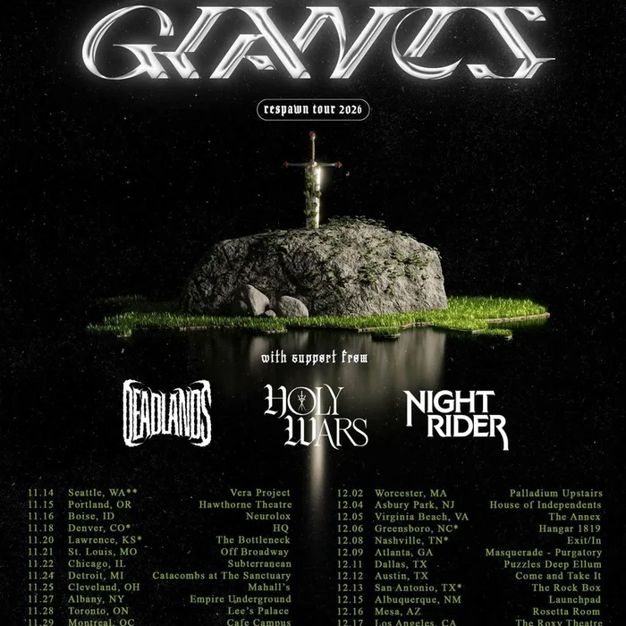 KINGDOM OF GIANTS RESPAWN TOUR 2026 N. AMERICA SETLIST PLAYLIST