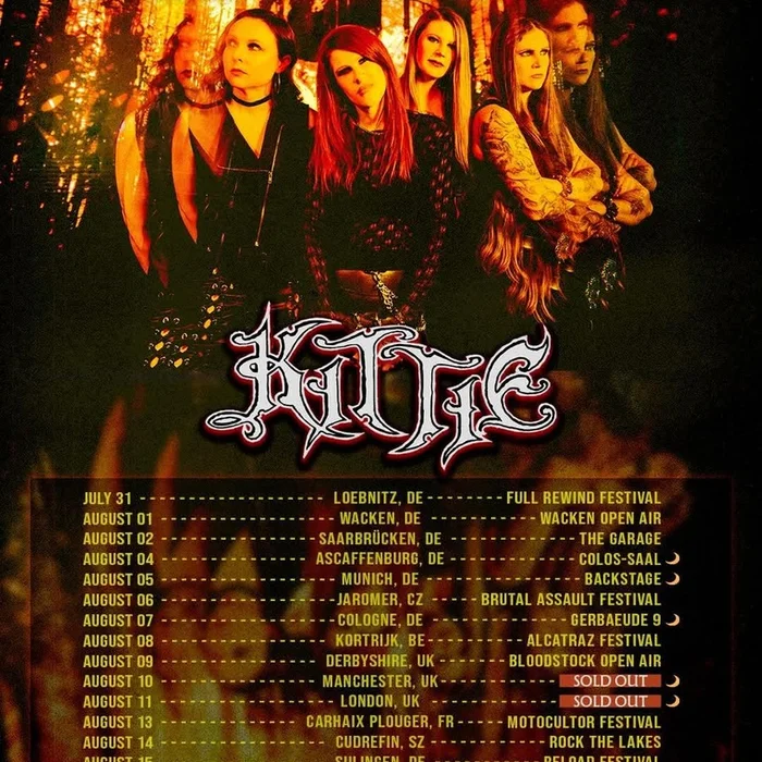 KITTIE EUROPE & UK SUMMER 2026 SETLIST PLAYLIST