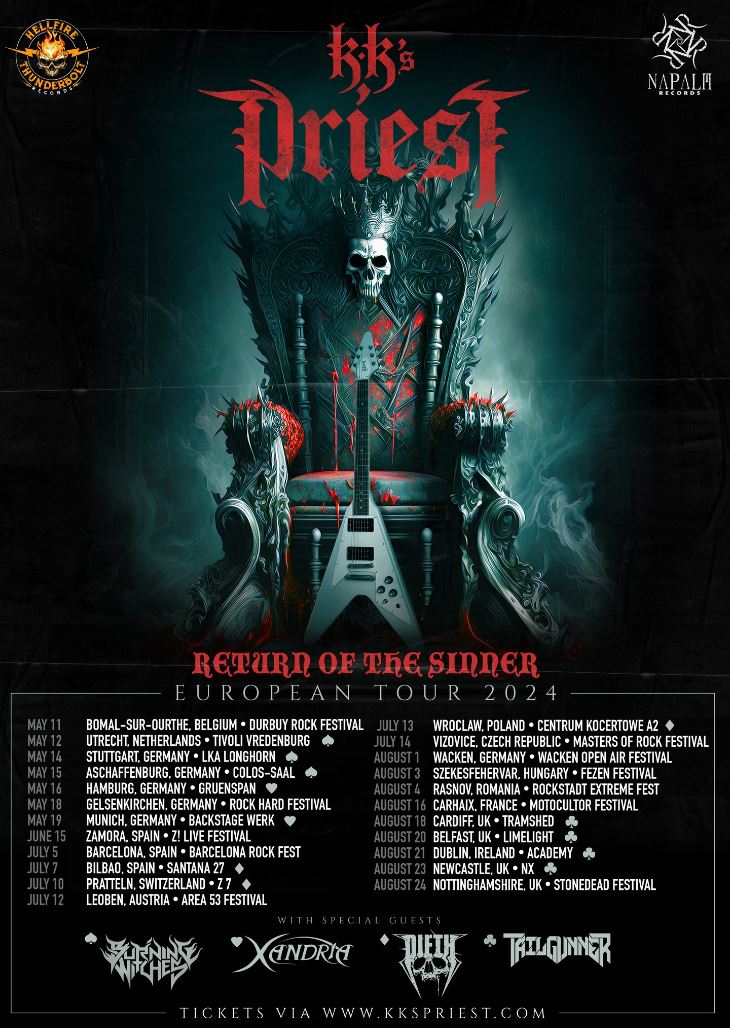 KK's PRIEST Return of the Sinner USA Tour 2024 Setlist Playlist