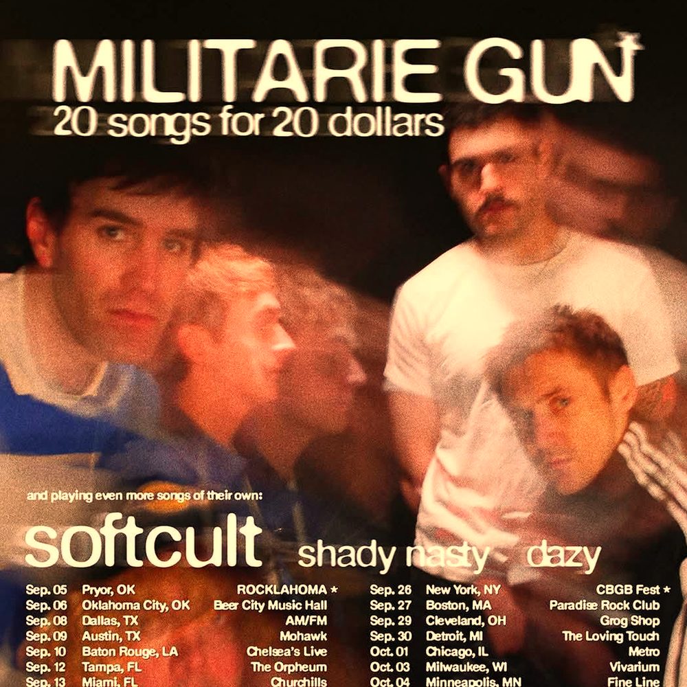 MILITARIE GUN 20 SONGS FOR 20 DOLLARS N. America 2026 Setlist Playlist