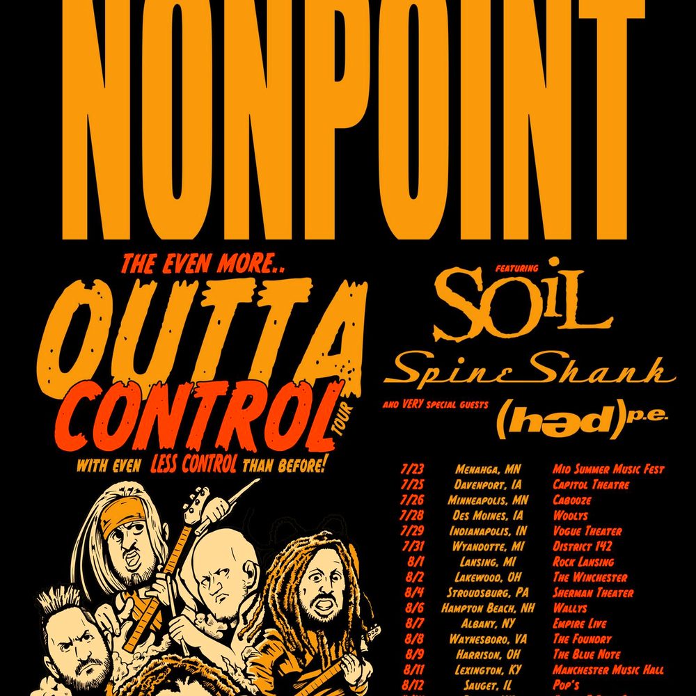 NONPOINT THE EVEN MORE.. OUTTA CONTROL TOUR US 2026 Setlist Playlist