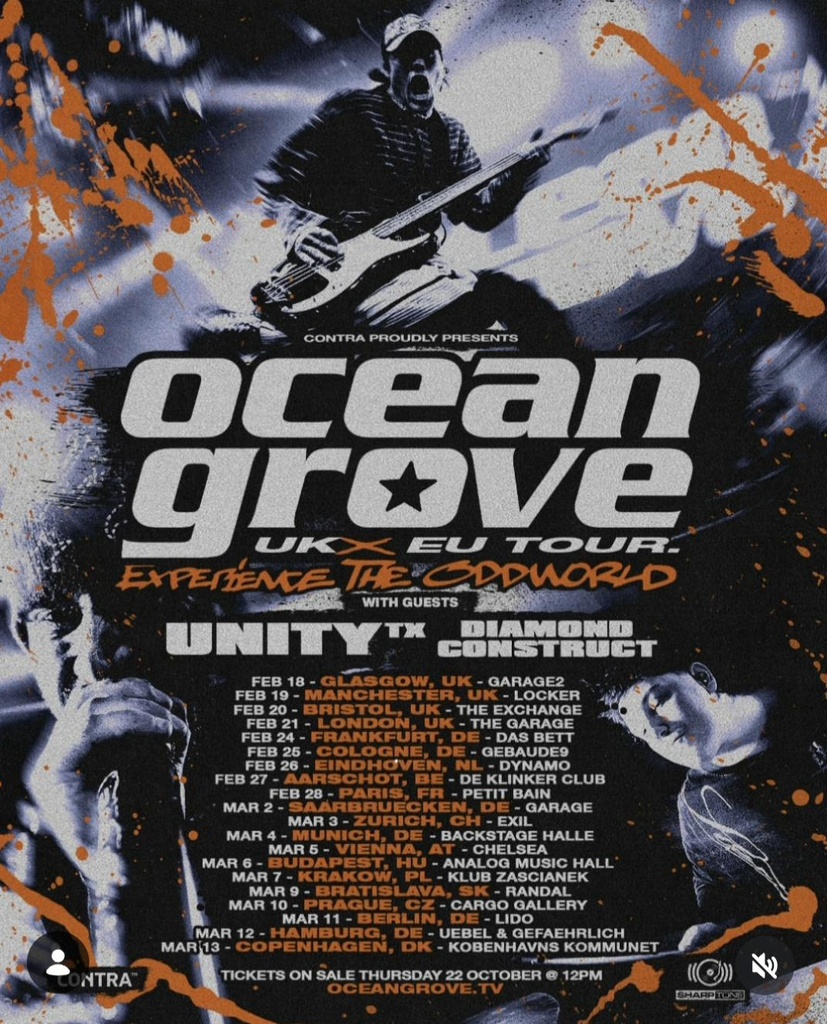 OCEAN GROVE UK X EU TOUR. EXPERIENCE THE ODDWORLD 2027 SETLIST PLAYLIST