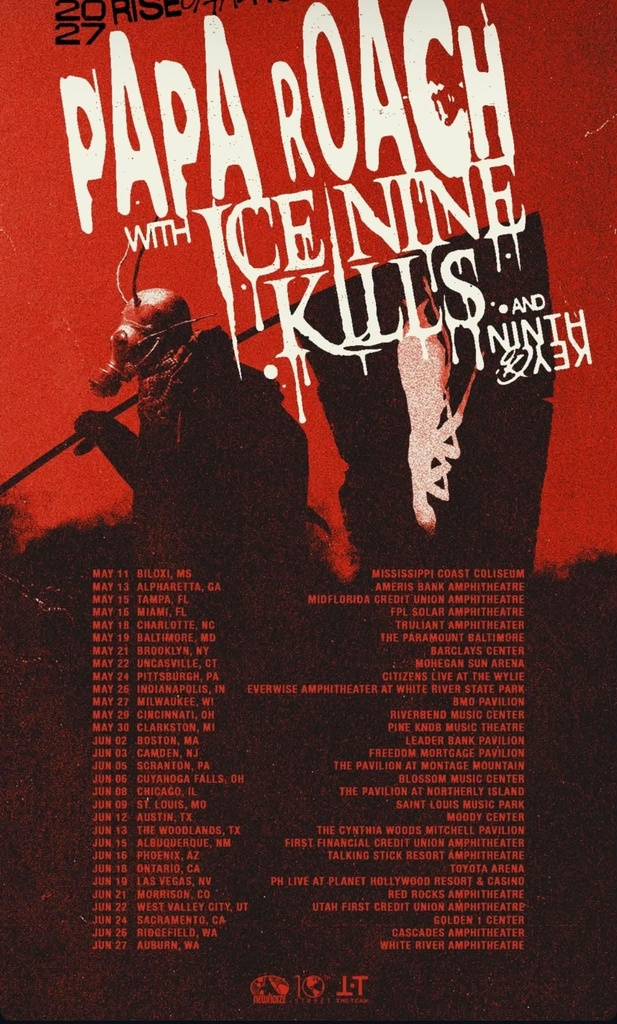 PAPA ROACH / ICE NINE KILLS US TOUR 2027 SETLIST PLAYLIST