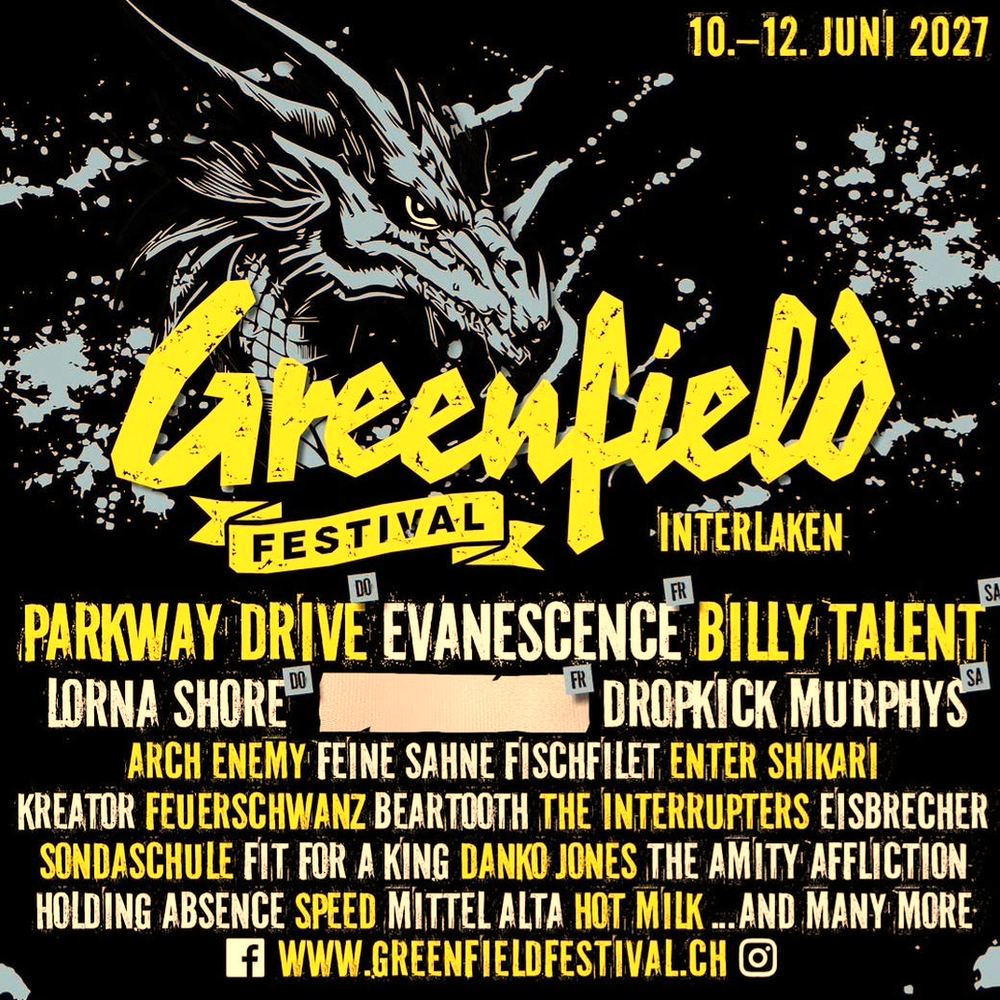 PARKWAY DRIVE & EVANESCENCE & BILLY TALENT EUROPE 2027 SETLIST PLAYLIST