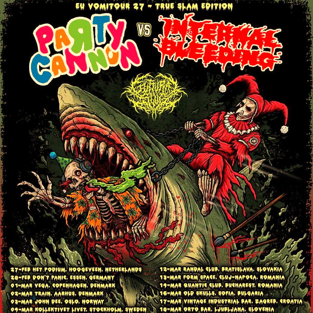 PARTY CANNON & INTERNAL BLEEDING EU VOMITOUR 27 - TRUE SLAM EDITION 2027 SETLIST PLAYLIST