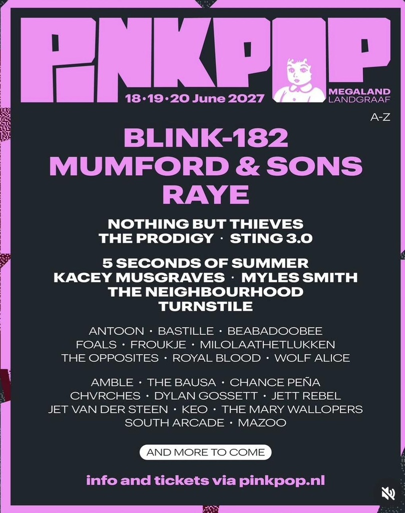 PINKPOP 2027 COMPLETE SETLIST PLAYLIST