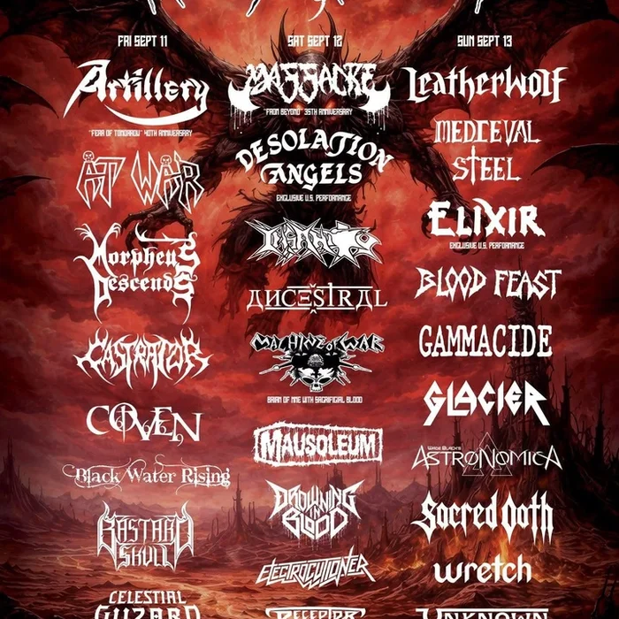RAGE OF ARMAGEDDON 9 2026 COMPLETE SETLIST PLAYLIST