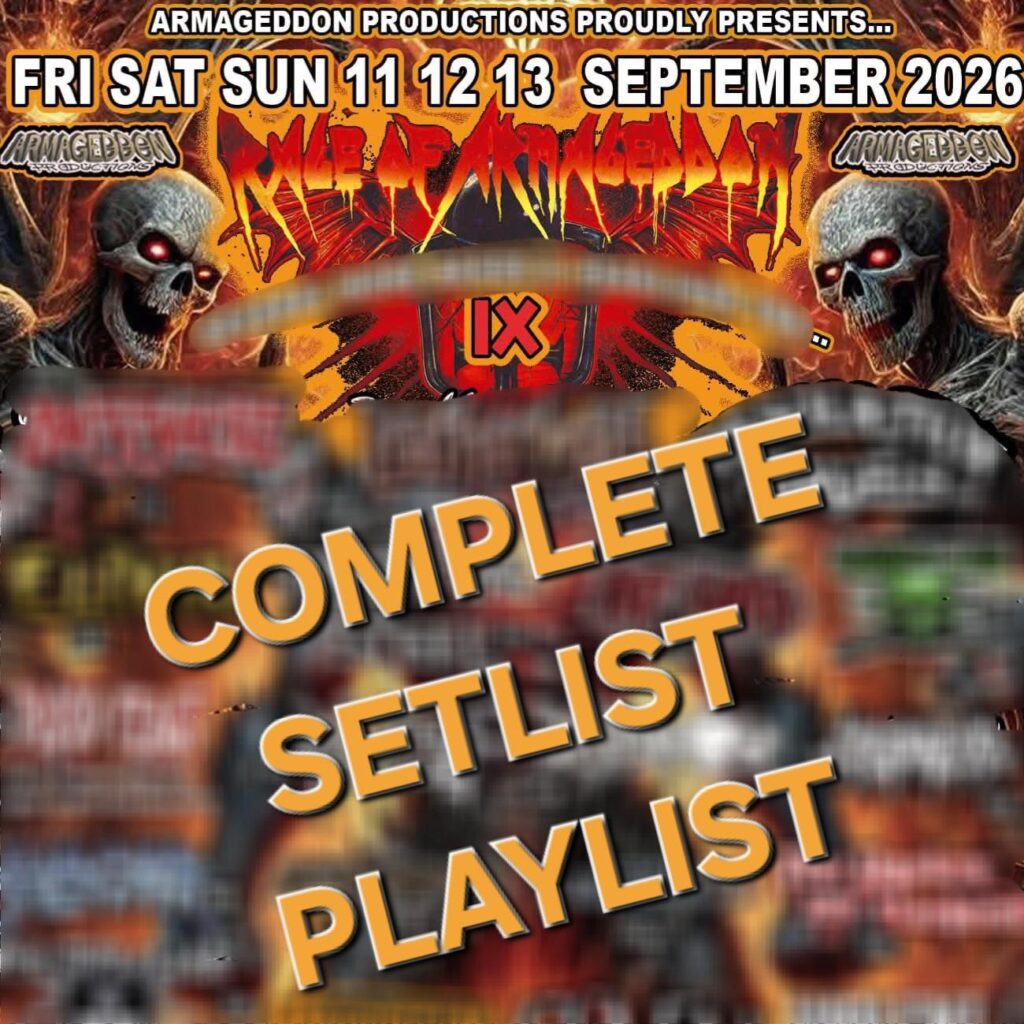 RAGE OF ARMAGEDDON FEST 2026 SETLIST PLAYLIST