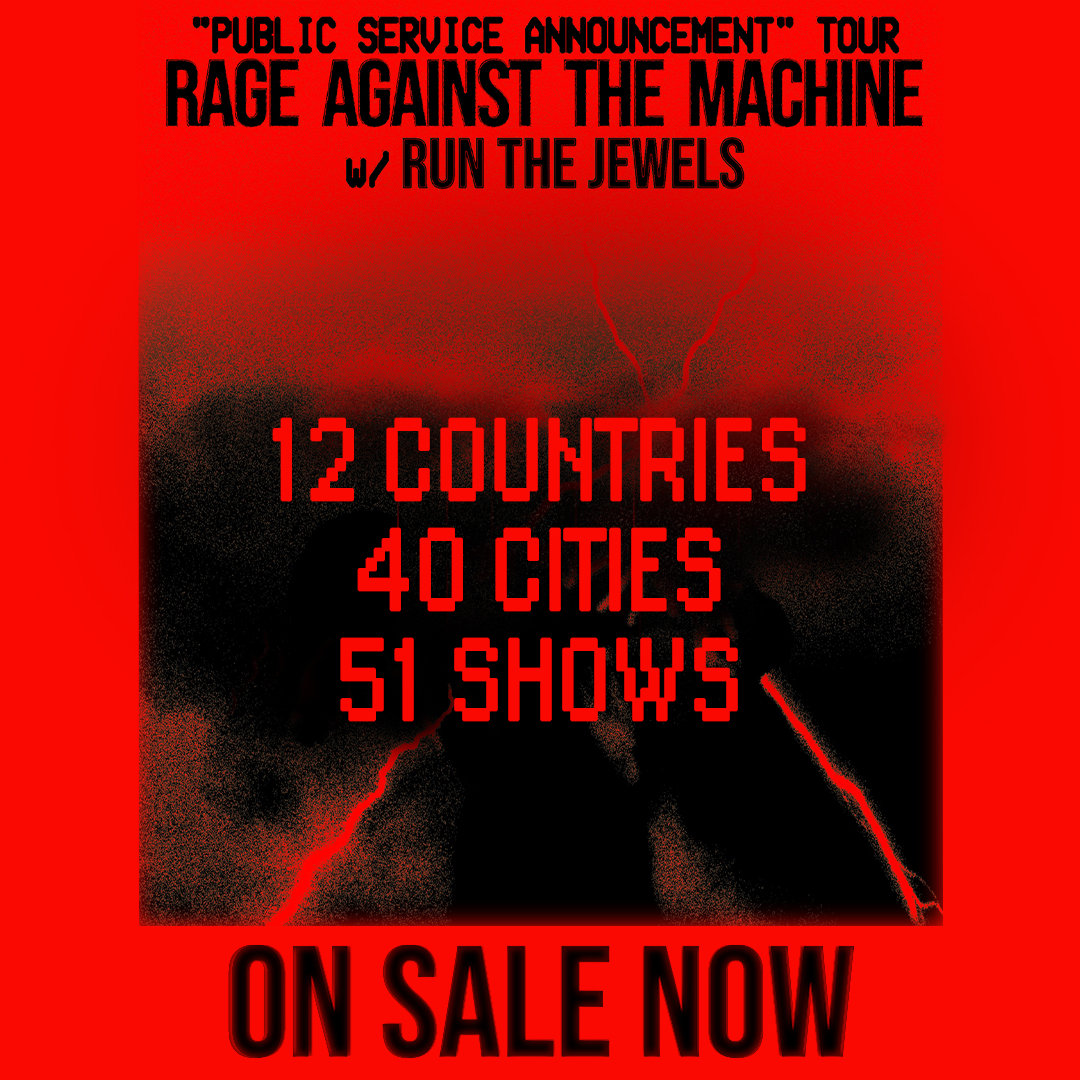 Rage Against The Machine "PUBLIC SERVICE ANNOUNCEMENT" Tour 2022/2023 Setlist Playlist