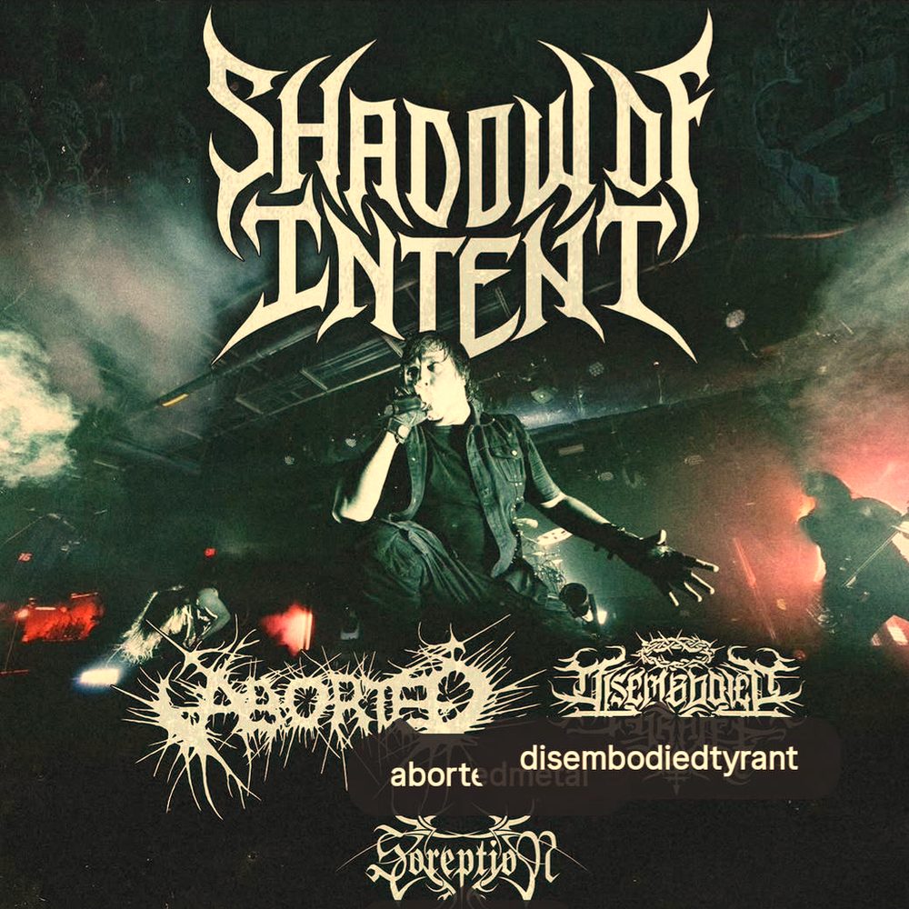SHADOW OF INTENT IMPERIUM DELIRIUM EUROPEAN TOUR 2026 SETLIST PLAYLIST