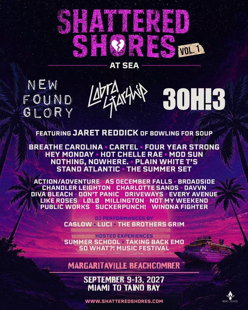 SHATTERED SHORES AT SEA VOL. 1 2027 COMPLETE SETLIST PLAYLIST