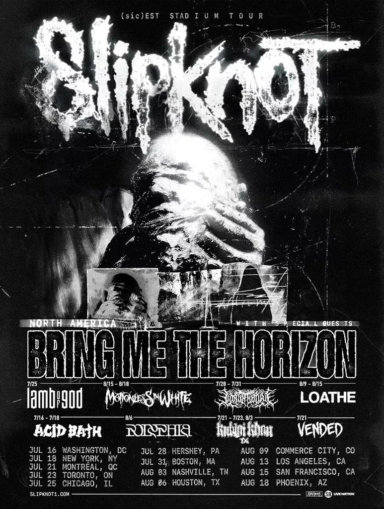 SLIPKNOT (SIC)EST STADIUM TOUR NORTH AMERICA 2027 SETLIST PLAYLIST