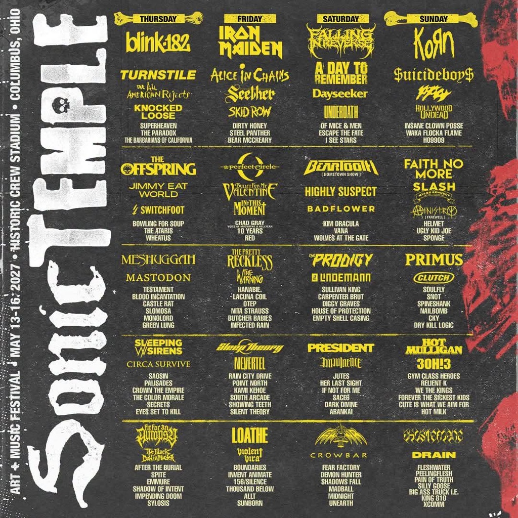 SONIC TEMPLE 2027 COMPLETE SETLIST PLAYLIST