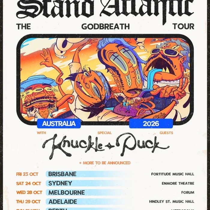 STAND ATLANTIC THE GODBREATH TOUR AUSTRALIA 2026 SETLIST PLAYLIST