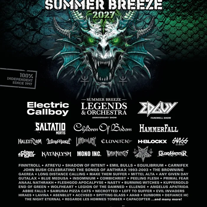 SUMMER BREEZE 2027 COMPLETE SETLIST PLAYLIST