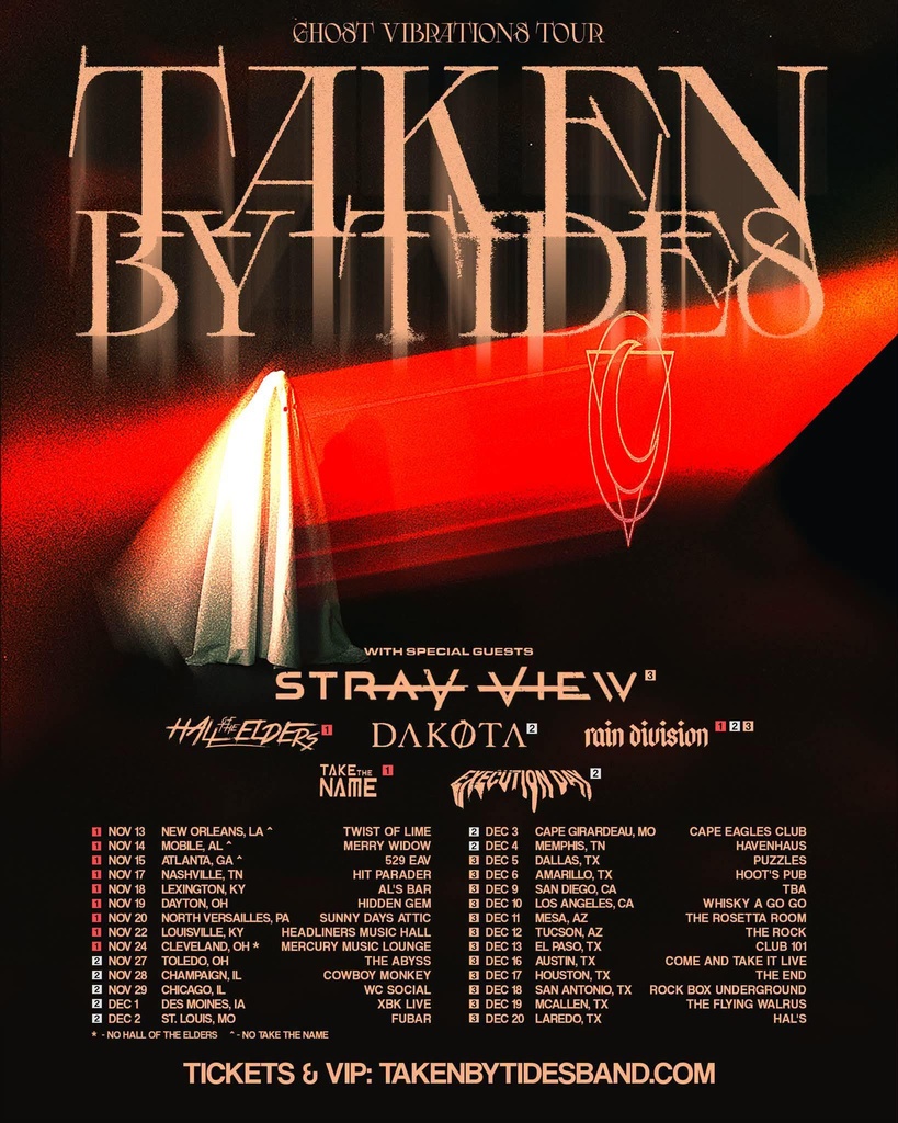 TAKEN BY TIDES GHOST VIBRATIONS TOUR US 2026 SETLIST PLAYLIST
