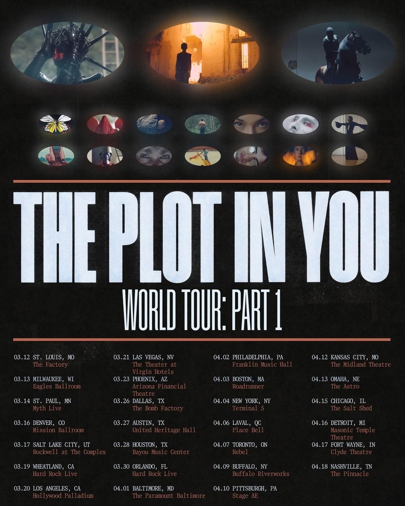 THE PLOT IN YOU WORLD TOUR: PART 1 N. AMERICA 2027 SETLIST PLAYLIST