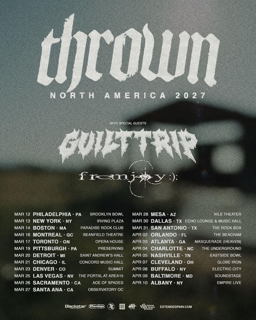 THROWN NORTH AMERICA 2027 SETLIST PLAYLIST