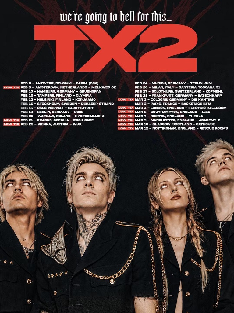 TX2 WE'RE GOING TO HELL FOR THIS... UK 2027 SETLIST PLAYLIST