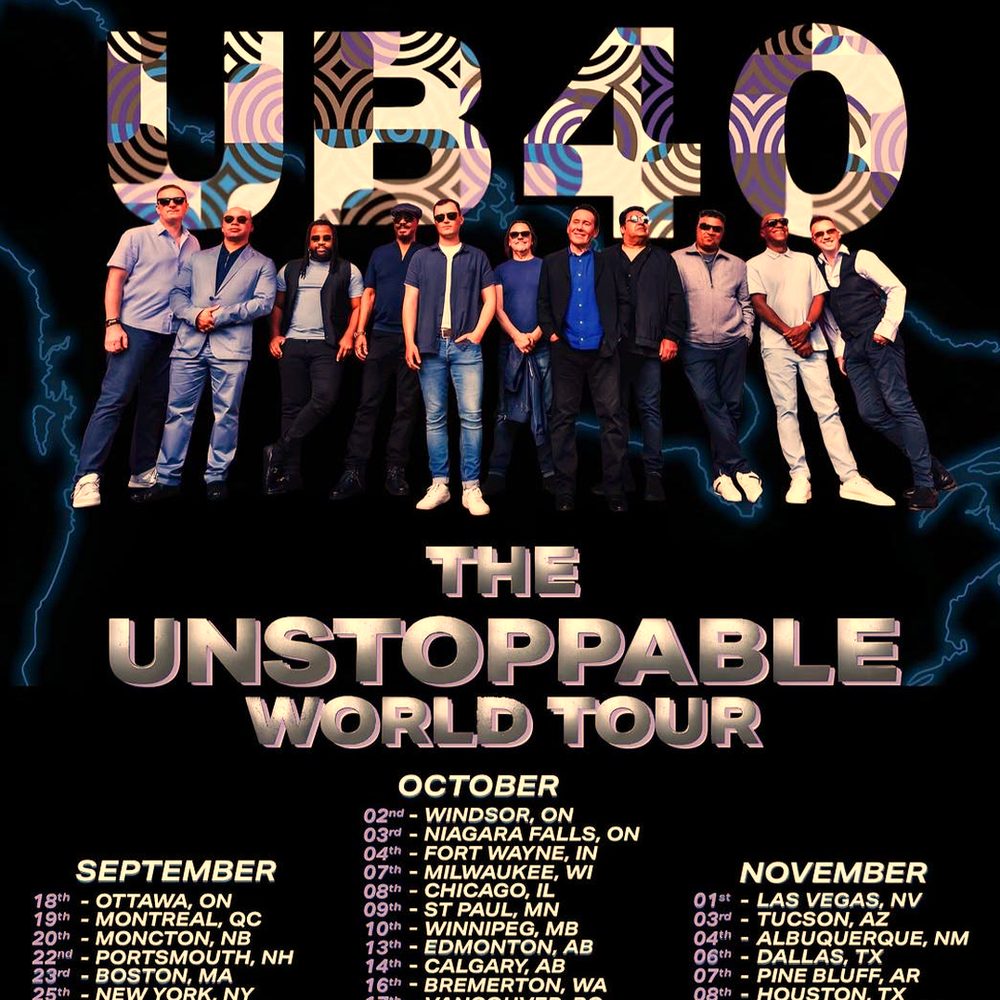 UB40 THE UNSTOPPABLE WORLD TOUR N. AMERICA 2026 SETLIST PLAYLIST