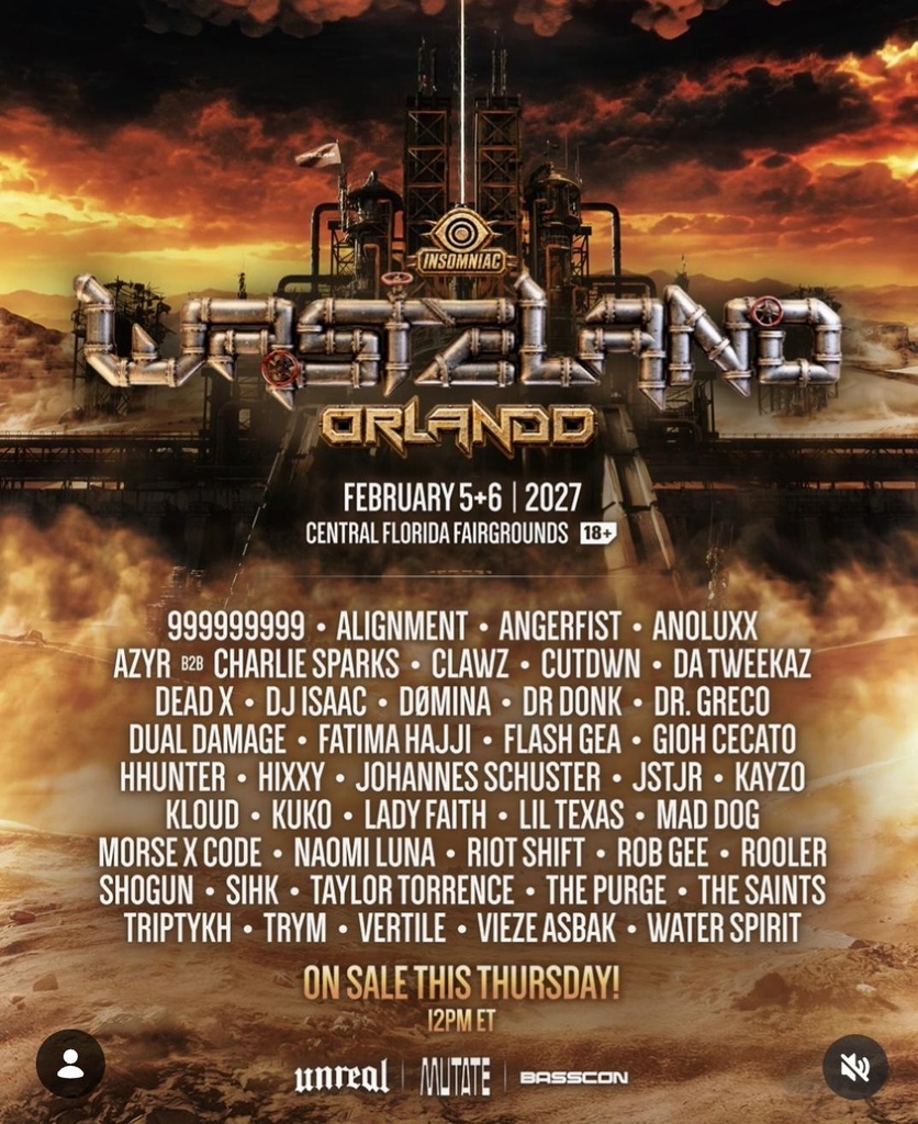 WASTELAND ORLANDO 2027 COMPLETE SETLIST PLAYLIST