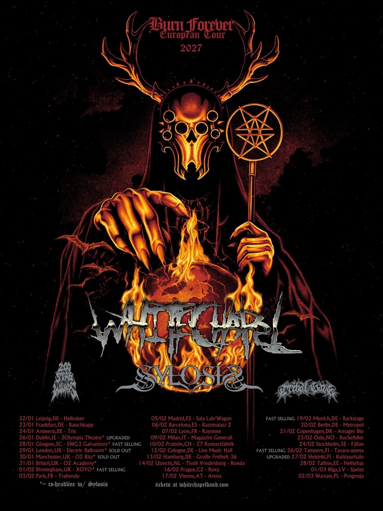 WHITECHAPEL BURN FOREVER EUROPEAN TOUR 2027 SETLIST PLAYLIST