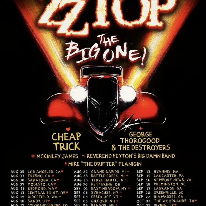 ZZ TOP THE BIG ONE! US 2026 SETLIST PLAYLIST