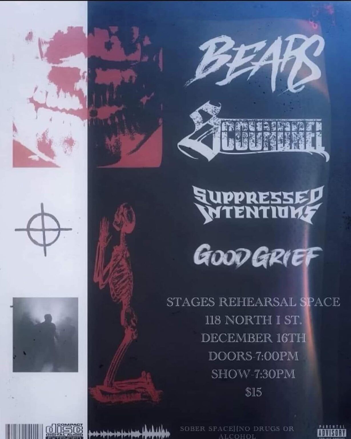 BEARS / SUPPRESSED INTENTIONS AT STAGES REHEARSAL SPACE DEC. 16TH GET READY PLAYLIST